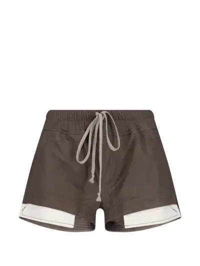 Rick Owens Drawstring Split Trousers In Brown