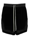 Rick Owens Drawstring Straight-hem Shorts In Black