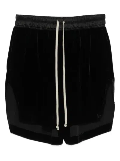 Rick Owens Drawstring Straight-hem Shorts In Black