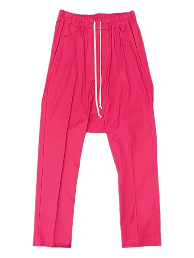 Rick Owens Drawstring Straight-leg Trousers In Pink