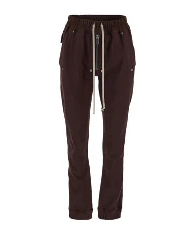 Rick Owens Drawstring Sweatpants In Brown
