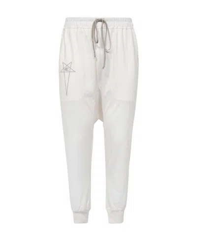 Rick Owens Drawstring Sweatpants In White