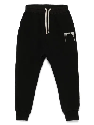 Rick Owens Kids' Drawstring Track Pants In Black