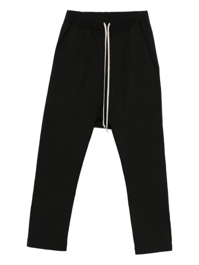 Rick Owens Drawstring Trousers In Black