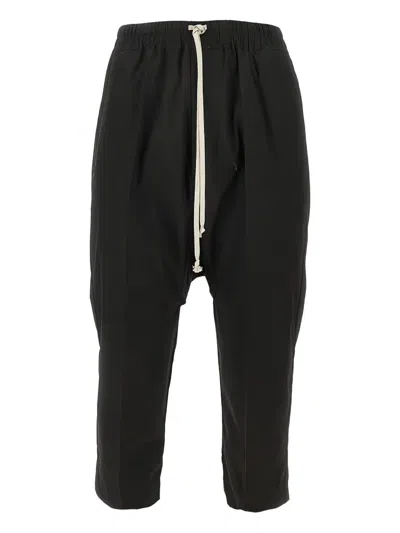Rick Owens Drawstring Trousers In Black