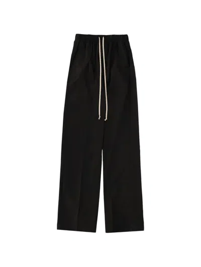 Rick Owens Drawstring Trousers In Black