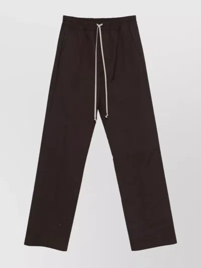 RICK OWENS DRAWSTRING TROUSERS CUFFED HEM