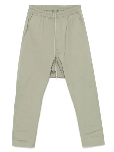 Rick Owens Drawstring Trousers In Green