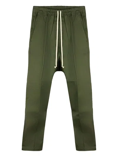Rick Owens Drawstring Trousers In Green