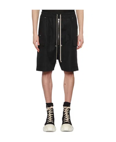 Rick Owens Drawstring-waist Bermuda Shorts In Black