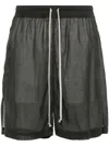 Rick Owens Drawstring-waist Bermuda Shorts In Grey