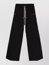 Rick Owens Wide Cargobelas Cotton Trousers Black In Black