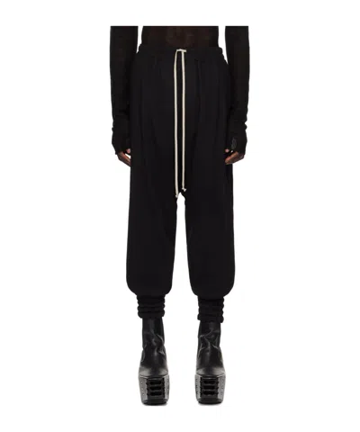 Rick Owens Drawstring Waist-edge Casual Pants In Black  