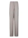 Rick Owens Drawstring-waist Trousers In Silver