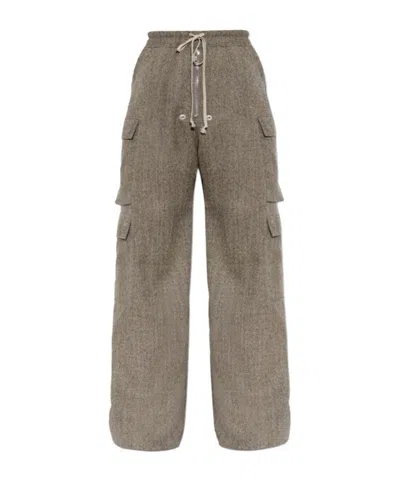Rick Owens Drawstring Casual Pants In Brown