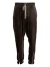Rick Owens Drawstring Zip-cuff Trousers In Brown