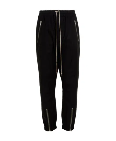 RICK OWENS RICK OWENS DRAWSTRING ZIP DETAILED TRACK PANTS