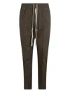 Rick Owens Trousers Featuring Elastic Waistband And Pockets In Brown