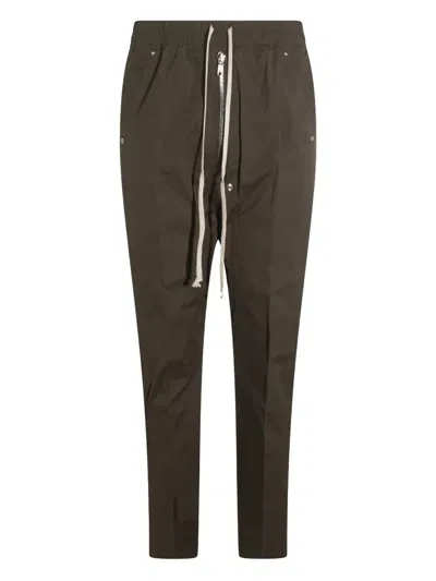 RICK OWENS DRAWSTRING ZIP-FLY DROP-CROTCH TROUSERS