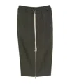 Rick Owens Drawstring Zip-front Midi Skirt In Black