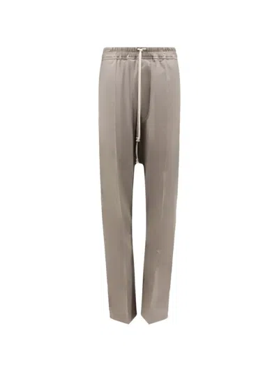 Rick Owens Drawstring-waist Cotton Trousers In Neutral