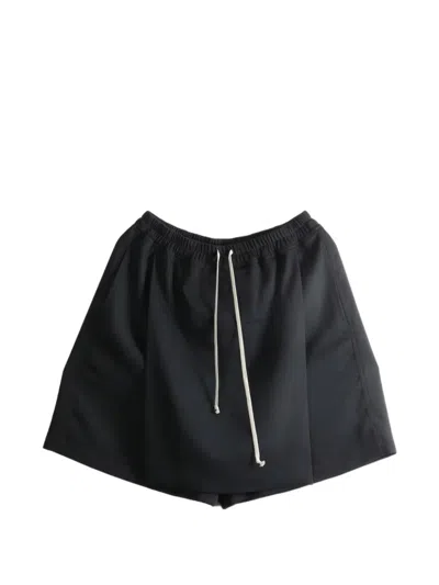 Rick Owens Drawstring-waistband Knee-length Shorts In Black