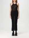 Rick Owens Ribbed Midi Tank Dress In Black
