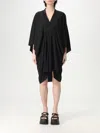 Rick Owens V-neck Short-sleeve T-shirt In Black