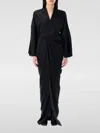 Rick Owens Wrap Gown With Deep V-neckline In Black