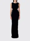 Rick Owens Open Back Gown Dress In Black