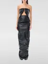 Rick Owens Form-fitting Black Evening Dress With Cutout Neckline In Schwarz