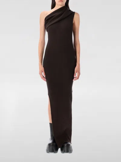 RICK OWENS DRESS RICK OWENS WOMAN COLOR BROWN,H24947032