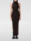 Rick Owens Ankle-length Tube Dress With Turtle Neck In Black