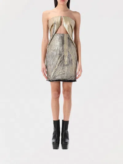 RICK OWENS DRESS RICK OWENS WOMAN COLOR GOLD,G79553047