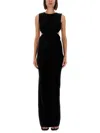Rick Owens Open Back Gown Dress In Black