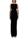 Rick Owens Open Back Gown Dress In Black