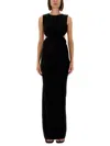 Rick Owens Open Back Gown Dress In Black