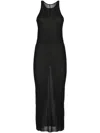 Rick Owens Drkshdw Ribbed Tank Midi Dress In Black