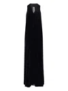 Rick Owens Velvet Sleeveless Floor-length Dress In Black