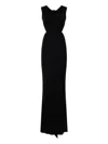 Rick Owens Black Evening Dress With Deep V-neckline And Cutout Detail In Black