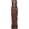 Rick Owens Long Bustier Dress Dresses Brown In Red