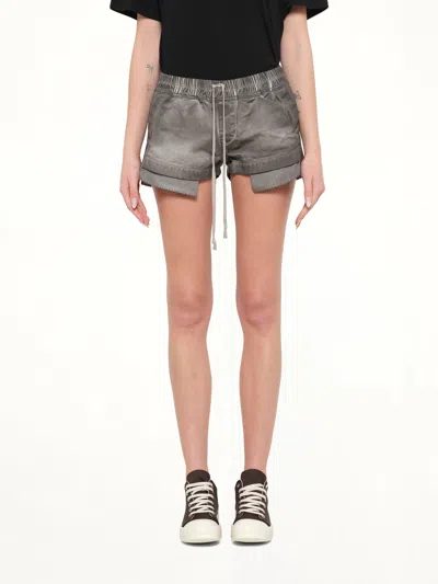 Rick Owens Drkshdw 13oz Lido Denim Fog Boxers In Brown