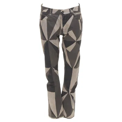 Pre-owned Rick Owens Drkshdw 2013 Vintage Island Detroit Camo Polygon Tapered Pants 29" In Gray