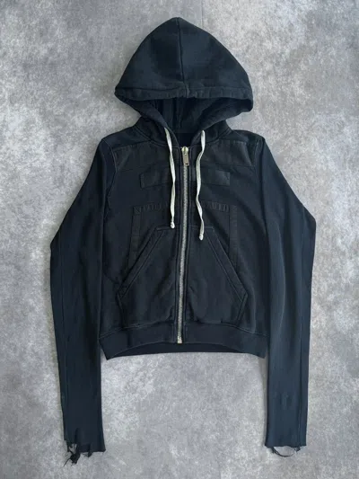 Pre-owned Rick Owens Drkshdw 2014 Proto Jason Cropped Hoodie In Black