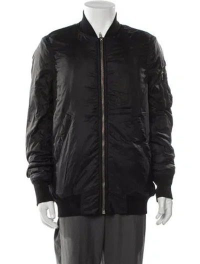 Pre-owned Rick Owens Drkshdw 2015 Ma-1 Flight Bomber Jacket In Black