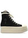 Rick Owens Drkshdw Round-head High-top Casual Shoes In Black
