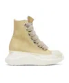 Rick Owens Drkshdw Beige Hollywood Jumbo Laces Abstract Sneak Sneakers