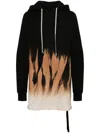 Rick Owens Drkshdw Mens Black Terra Level Ls Graphic-print Oversized Cotton Hoody In 0983 Black/terra