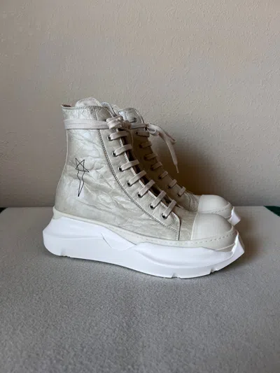 Pre-owned Rick Owens Drkshdw Abstract Ramones High In White