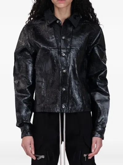 RICK OWENS DRKSHDW ALICE CRINKLED-EFFECT SHIRT
